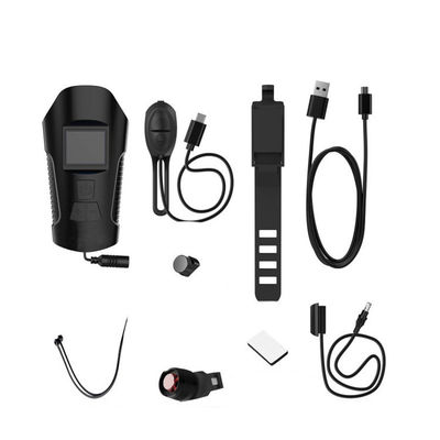 Carregamento USB preto Bicicleta Luz dianteira Lâmpada de mão Ciclismo cabeça Luz medidor de velocidade tela LCD