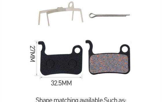 35x30.5mm Red Metal Brake Pad para Resin MTB Mountain Bike Disc Rotor Braking Pads