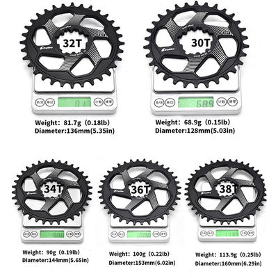 Crankset de bicicleta MTB com anel de cadeia 30/32/34/36/38T e comprimento de manivela de 170 mm