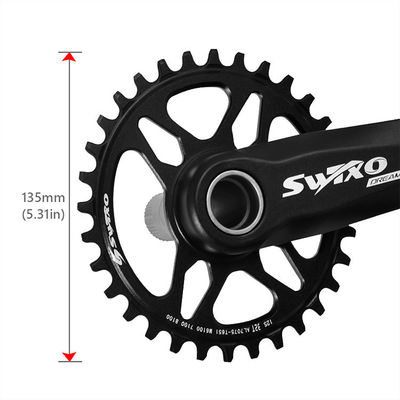 Crankset de suporte inferior de bicicleta de montanha com braço de manivela de 170 mm e roda de cadeia 32/34/36/38T